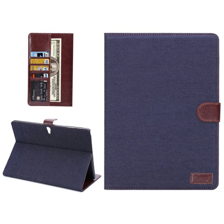 Denim Texture Horizontal Flip Leather Case with Card Slot & Wallet & Holder for Galaxy Tab S 10.5 / T800