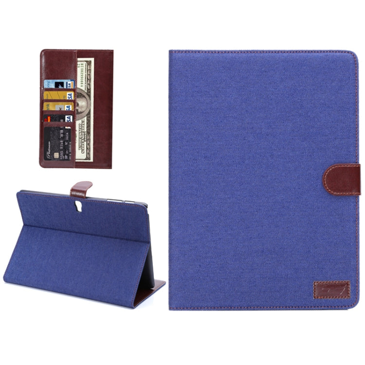 Denim Texture Horizontal Flip Leather Case with Card Slot & Wallet & Holder for Galaxy Tab S 10.5 / T800