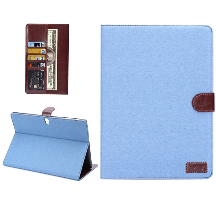 Denim Texture Horizontal Flip Leather Case with Card Slot & Wallet & Holder for Galaxy Tab S 10.5 / T800
