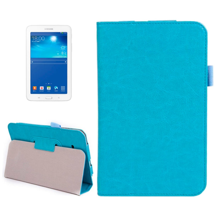 Crazy Horse Texture Flip Leather Case with Holder for Galaxy Tab 3 Lite T110 / T111