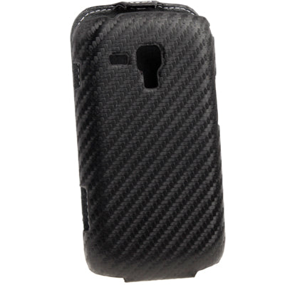 Carbon Fiber Style Vertical Flip Leather Case for Galaxy Trend Duos / S7562(Black)