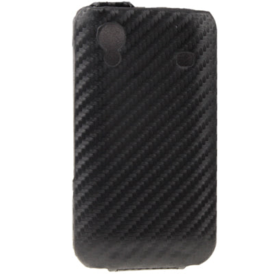 Carbon Fiber Style Vertical Flip Leather Case for Galaxy Ace / S5830