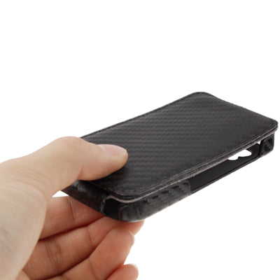 Carbon Fiber Style Vertical Flip Leather Case for Galaxy Ace / S5830