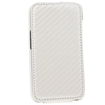 Carbon Fiber Style Vertical Flip Leather Case for Galaxy Ace / S5830