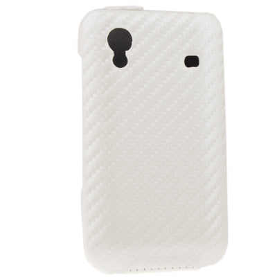 Carbon Fiber Style Vertical Flip Leather Case for Galaxy Ace / S5830