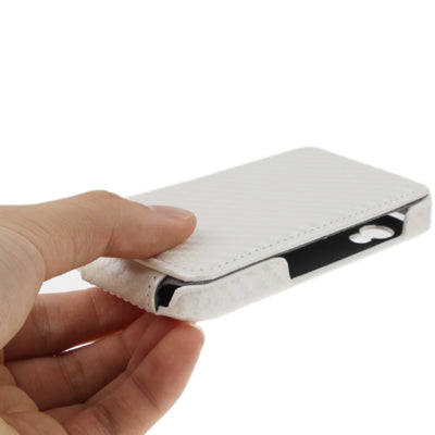 Carbon Fiber Style Vertical Flip Leather Case for Galaxy Ace / S5830