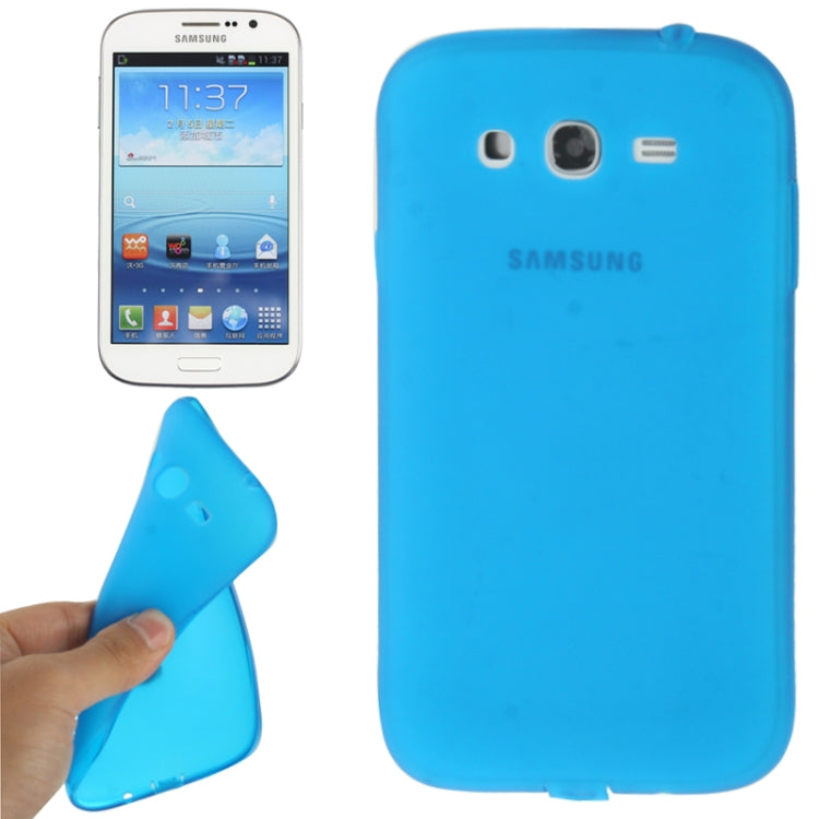 Pure Color Translucent TPU Case with Earphone Anti-dust Plug for Galaxy Grand Duos / i9082