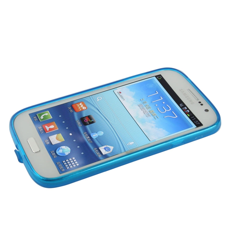 Pure Color Translucent TPU Case with Earphone Anti-dust Plug for Galaxy Grand Duos / i9082