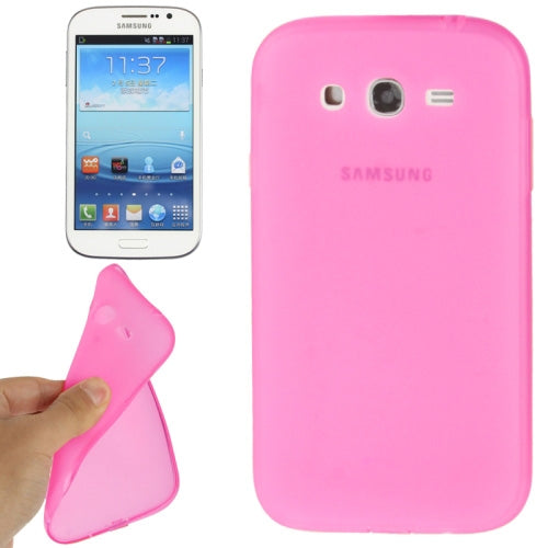 Pure Color Translucent TPU Case with Earphone Anti-dust Plug for Galaxy Grand Duos / i9082