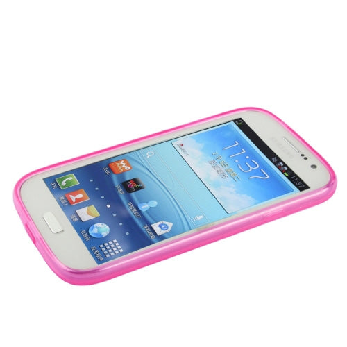 Pure Color Translucent TPU Case with Earphone Anti-dust Plug for Galaxy Grand Duos / i9082