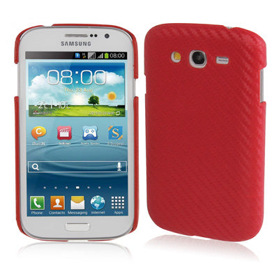 Pure Color Carbon Fiber Texture Plastic Case for Galaxy Duos / i9082