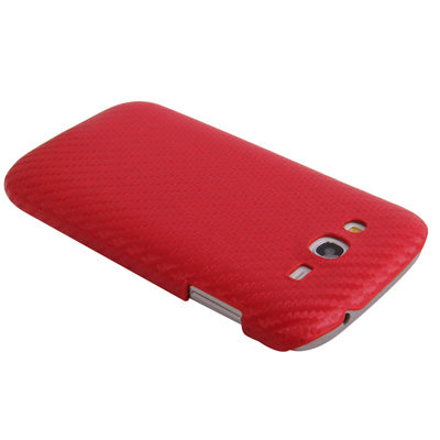 Pure Color Carbon Fiber Texture Plastic Case for Galaxy Duos / i9082