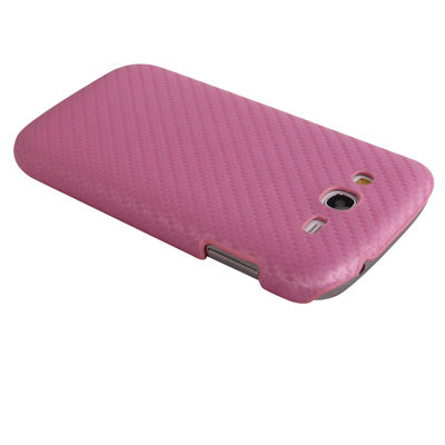Pure Color Carbon Fiber Texture Plastic Case for Galaxy Duos / i9082
