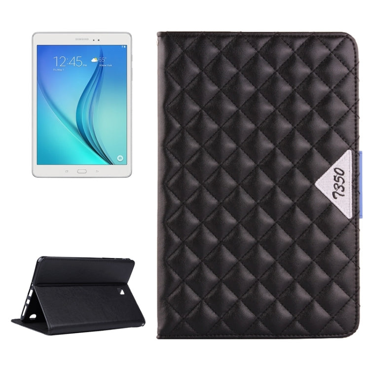 Diamond Pattern Flip Leather Case with Card Slots & Holder for Galaxy Tab A 8.0 / T350