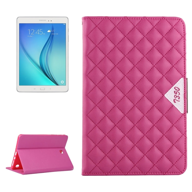 Diamond Pattern Flip Leather Case with Card Slots & Holder for Galaxy Tab A 8.0 / T350