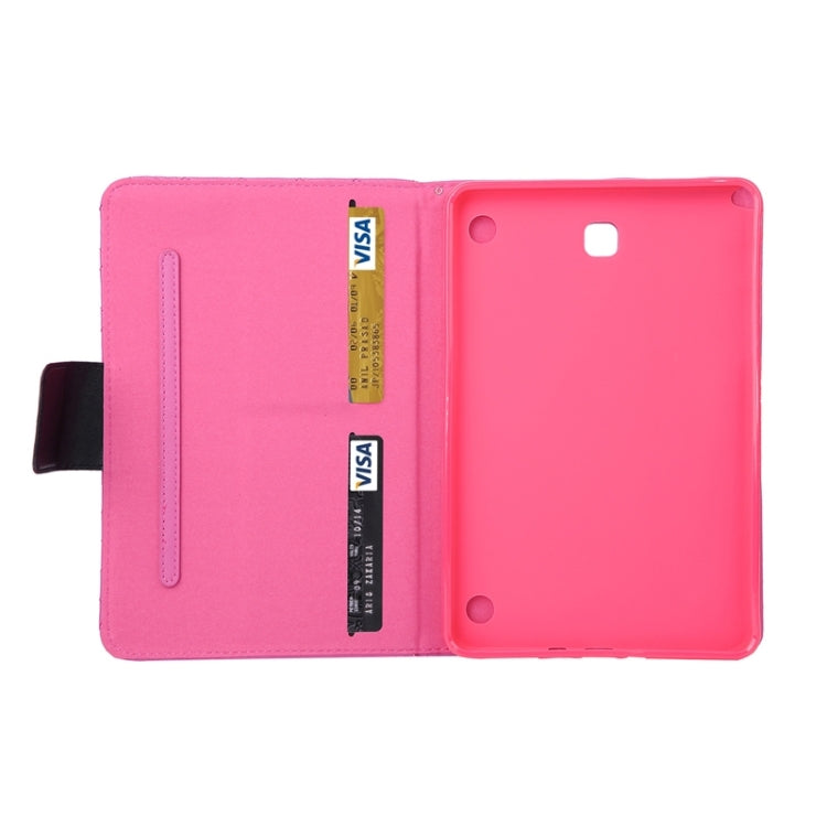Diamond Pattern Flip Leather Case with Card Slots & Holder for Galaxy Tab A 8.0 / T350