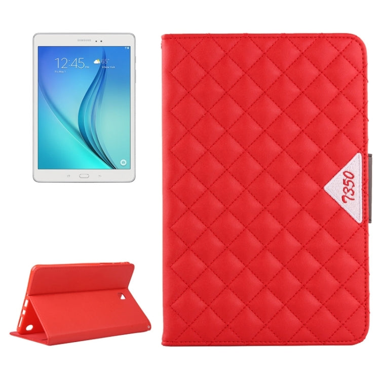 Diamond Pattern Flip Leather Case with Card Slots & Holder for Galaxy Tab A 8.0 / T350
