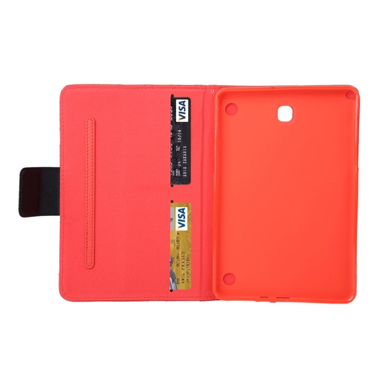 Diamond Pattern Flip Leather Case with Card Slots & Holder for Galaxy Tab A 8.0 / T350