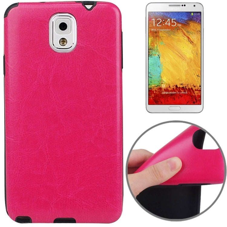 Crazy Horse Texture Paste Skin TPU Protective Case for Galaxy Note III / N900