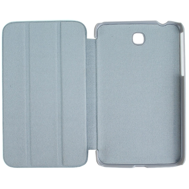 3-fold Spherical Texture Leather Case with Holder for Galaxy Tab 3 7.0 / P3200(Grey)