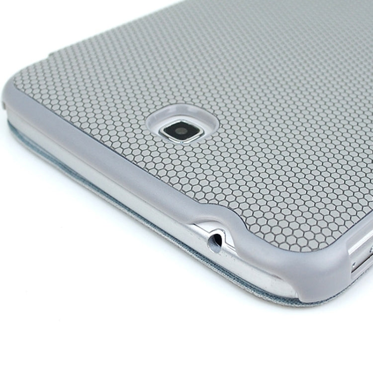 3-fold Spherical Texture Leather Case with Holder for Galaxy Tab 3 7.0 / P3200(Grey)