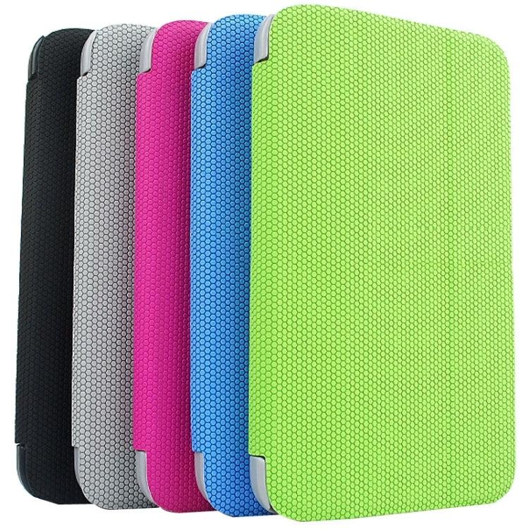 3-fold Spherical Texture Leather Case with Holder for Galaxy Tab 3 7.0 / P3200(Grey)