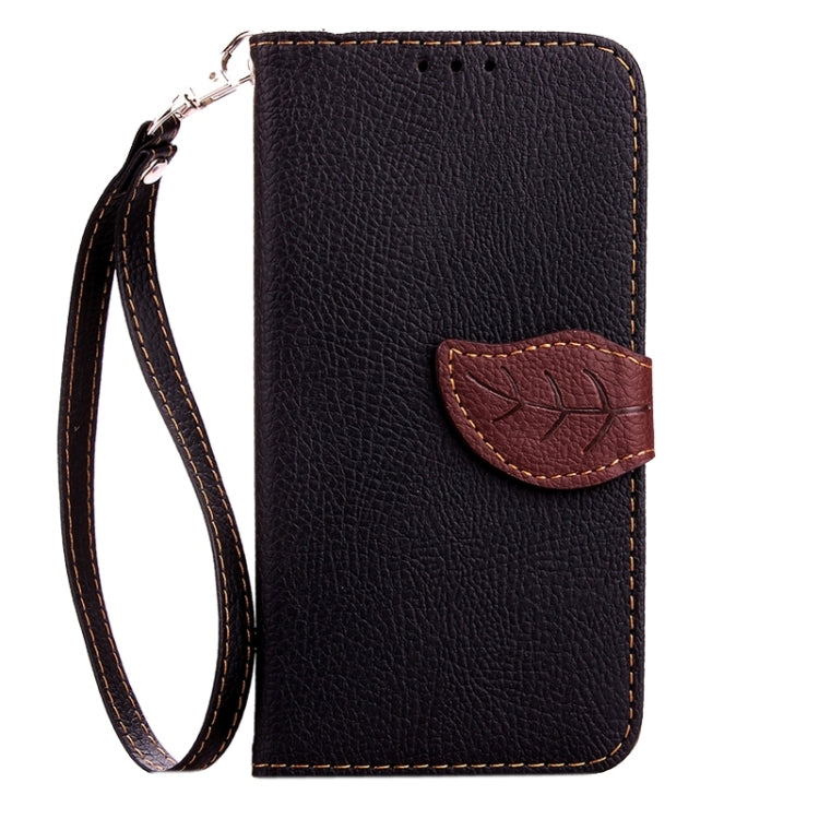 Leaf Magnetic Snap Litchi Texture Horizontal Flip Leather Case with Card Slots & Holder & Wallet & Lanyard for Galaxy Grand Prime / G530H