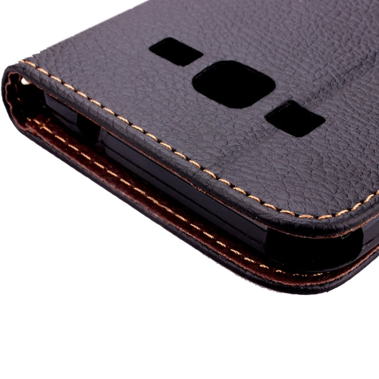 Leaf Magnetic Snap Litchi Texture Horizontal Flip Leather Case with Card Slots & Holder & Wallet & Lanyard for Galaxy Grand Prime / G530H