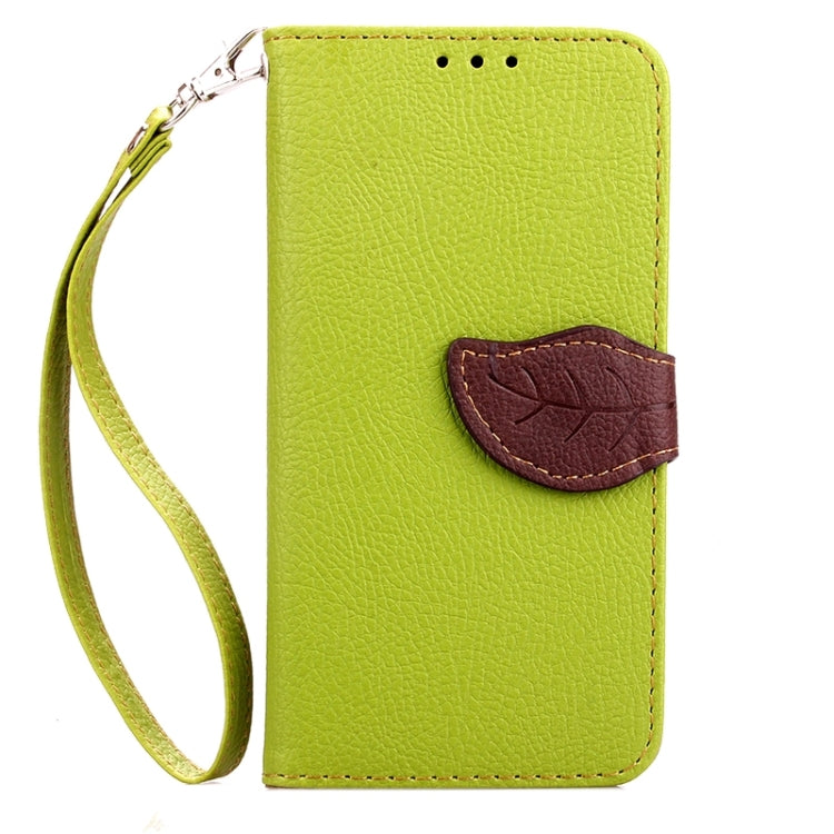 Leaf Magnetic Snap Litchi Texture Horizontal Flip Leather Case with Card Slots & Holder & Wallet & Lanyard for Galaxy Grand Prime / G530H