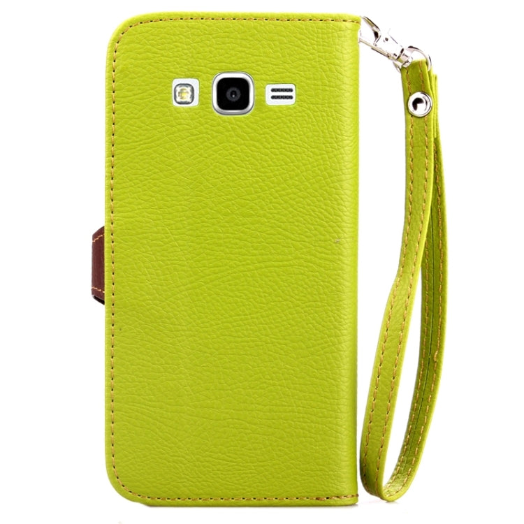 Leaf Magnetic Snap Litchi Texture Horizontal Flip Leather Case with Card Slots & Holder & Wallet & Lanyard for Galaxy Grand Prime / G530H