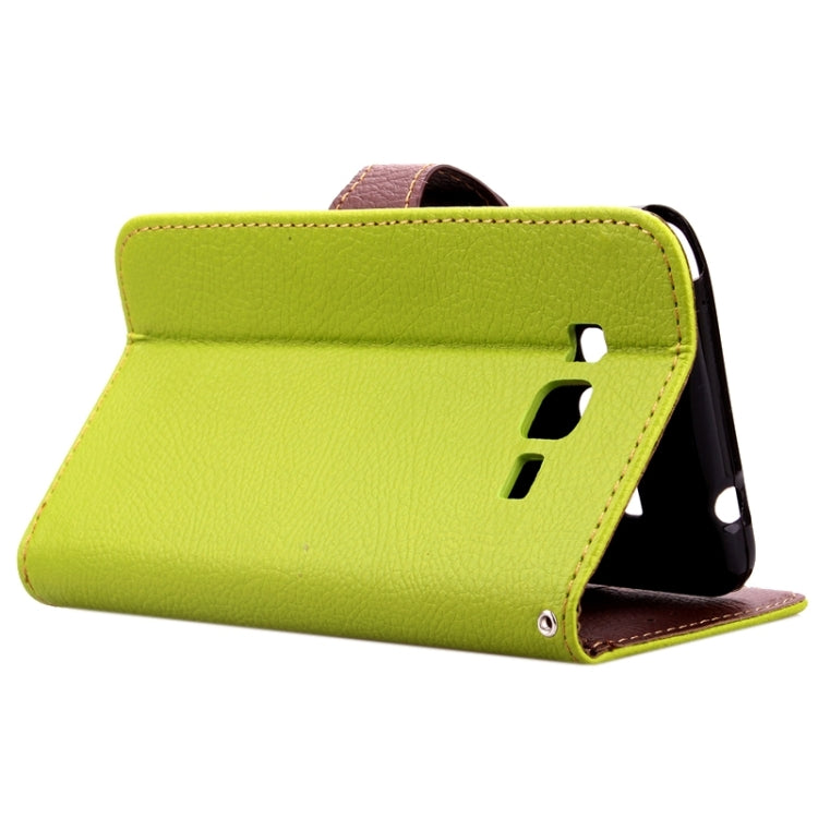 Leaf Magnetic Snap Litchi Texture Horizontal Flip Leather Case with Card Slots & Holder & Wallet & Lanyard for Galaxy Grand Prime / G530H