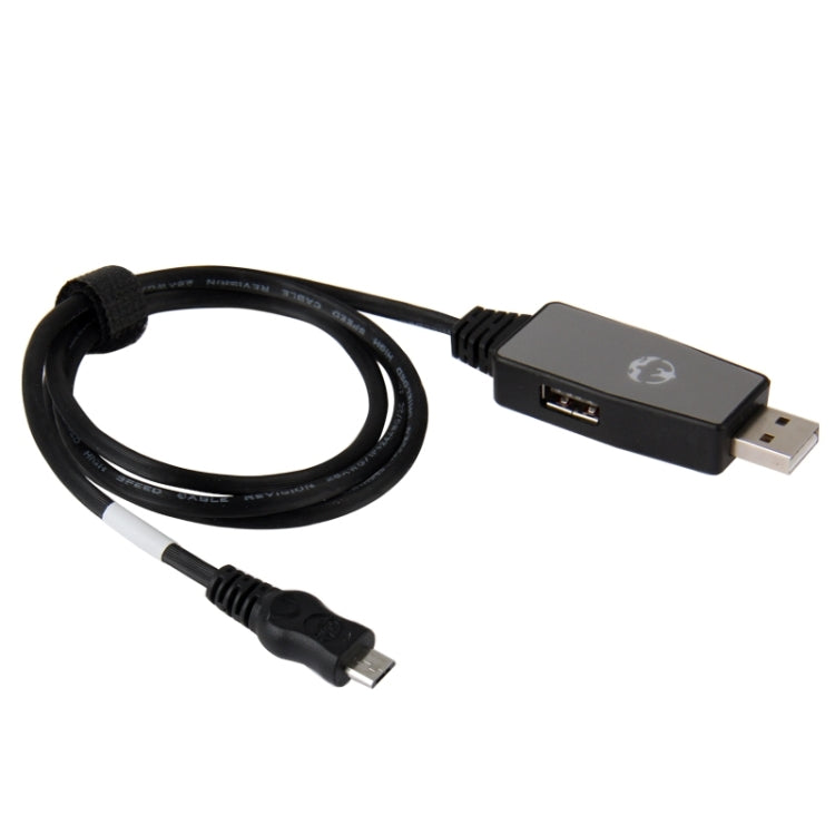 Micro USB Male & 2 USB Female to USB Male OTG Cable Adapter for Galaxy S6 / SIV / SIII, Tab / Tab 2 / Tab 3 / Tab 4, Note / Note 2 / Note 4 / Note 10.1,  HTC, Nokia, Sony, Length: 80cm