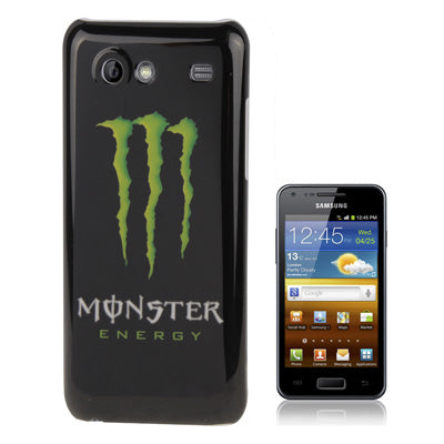 Green Icon Monster Energy Letters Smooth Surface Plastic Case for Galaxy S Advance i9070