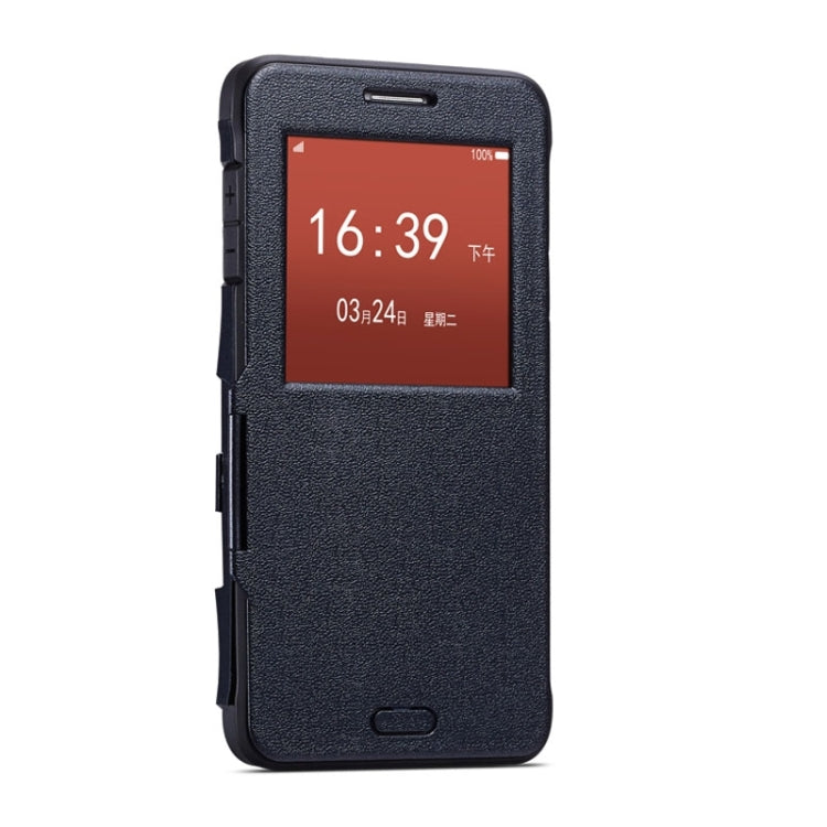 Litchi Texture Horizontal Flip Smart Case with Call Display ID and Receive Call &  Wake-up / Sleep Function for Galaxy Note 4 / N910