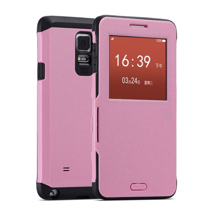 Litchi Texture Horizontal Flip Smart Case with Call Display ID and Receive Call &  Wake-up / Sleep Function for Galaxy Note 4 / N910