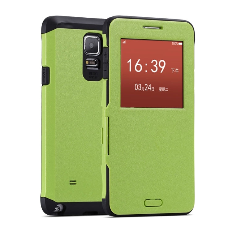 Litchi Texture Horizontal Flip Smart Case with Call Display ID and Receive Call &  Wake-up / Sleep Function for Galaxy Note 4 / N910