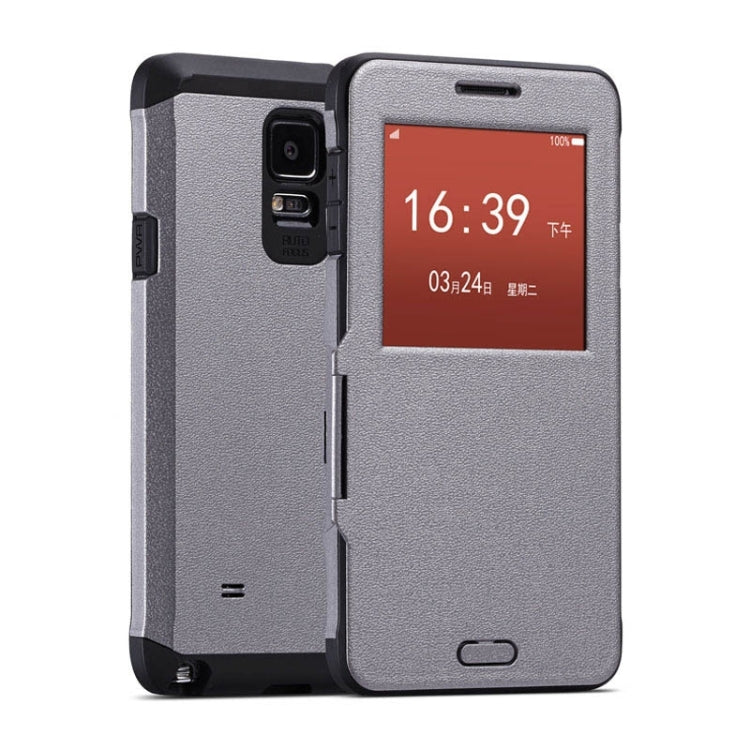 Litchi Texture Horizontal Flip Smart Case with Call Display ID and Receive Call &  Wake-up / Sleep Function for Galaxy Note 4 / N910