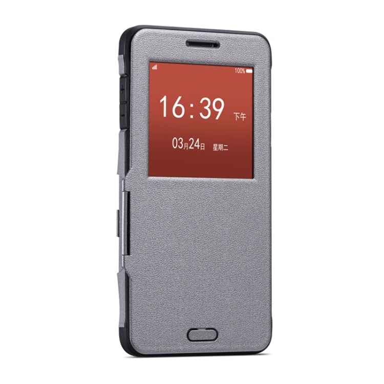 Litchi Texture Horizontal Flip Smart Case with Call Display ID and Receive Call &  Wake-up / Sleep Function for Galaxy Note 4 / N910