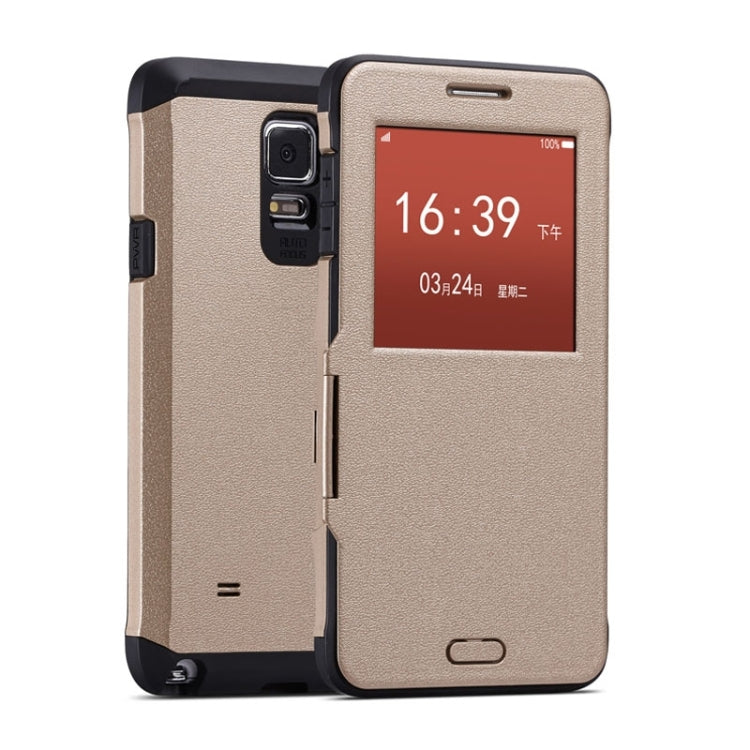 Litchi Texture Horizontal Flip Smart Case with Call Display ID and Receive Call &  Wake-up / Sleep Function for Galaxy Note 4 / N910