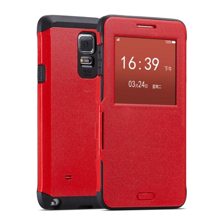 Litchi Texture Horizontal Flip Smart Case with Call Display ID and Receive Call &  Wake-up / Sleep Function for Galaxy Note 4 / N910