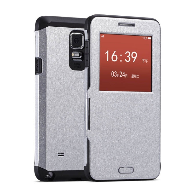 Litchi Texture Horizontal Flip Smart Case with Call Display ID and Receive Call &  Wake-up / Sleep Function for Galaxy Note 4 / N910