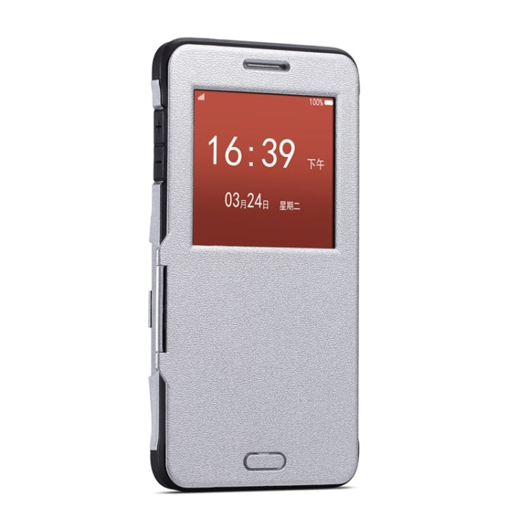 Litchi Texture Horizontal Flip Smart Case with Call Display ID and Receive Call &  Wake-up / Sleep Function for Galaxy Note 4 / N910