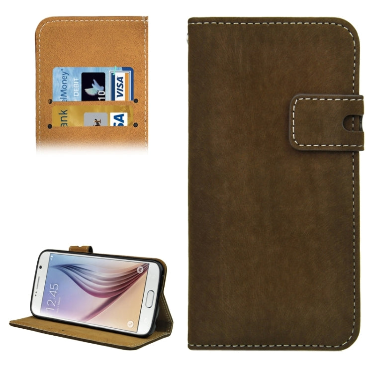 For Galaxy S6 / G920 Angibabe Horizontal Flip Leather Case with Holder & Card Slots & Wallet