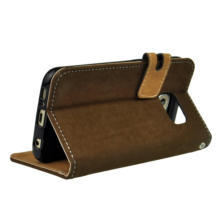 For Galaxy S6 / G920 Angibabe Horizontal Flip Leather Case with Holder & Card Slots & Wallet