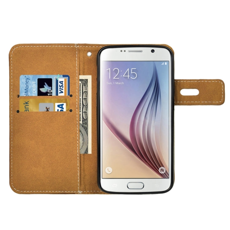 For Galaxy S6 / G920 Angibabe Horizontal Flip Leather Case with Holder & Card Slots & Wallet