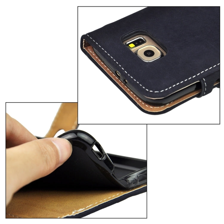 For Galaxy S6 / G920 Angibabe Horizontal Flip Leather Case with Holder & Card Slots & Wallet