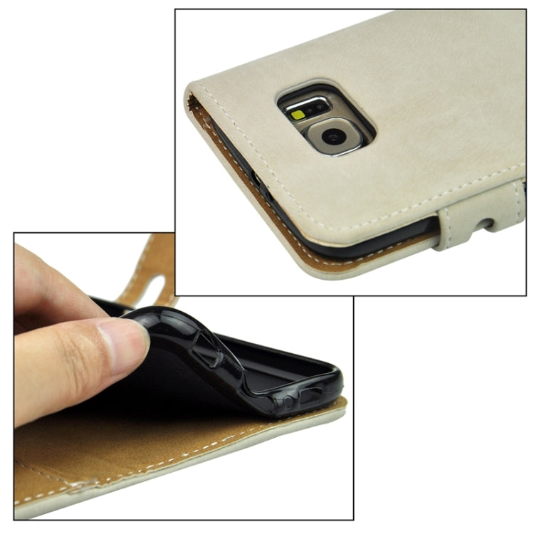 For Galaxy S6 / G920 Angibabe Horizontal Flip Leather Case with Holder & Card Slots & Wallet