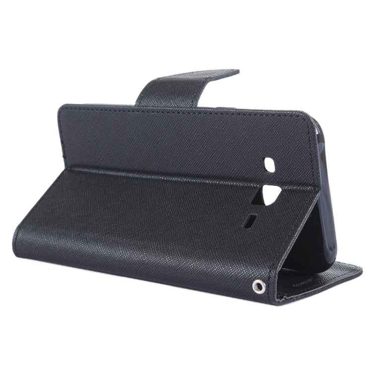 Cross Texture Horizontal Flip Leather Case with Holder & Card Slots & Wallet for Galaxy J5