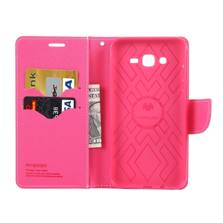 Cross Texture Horizontal Flip Leather Case with Holder & Card Slots & Wallet for Galaxy J5