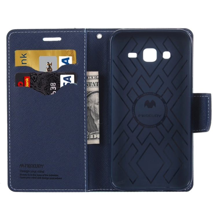 Cross Texture Horizontal Flip Leather Case with Holder & Card Slots & Wallet for Galaxy J5